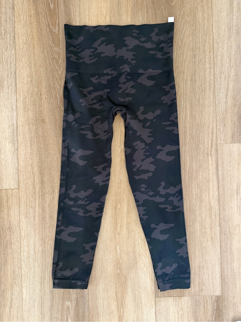 SPANX Kids Black & Charcoal Camo High-Waist Leggings